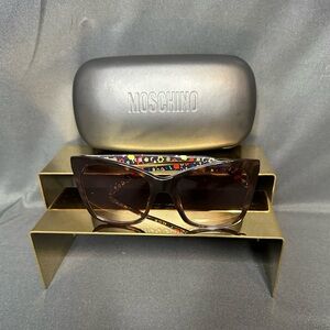 Moschino Black and Brown Sunglasses with Case